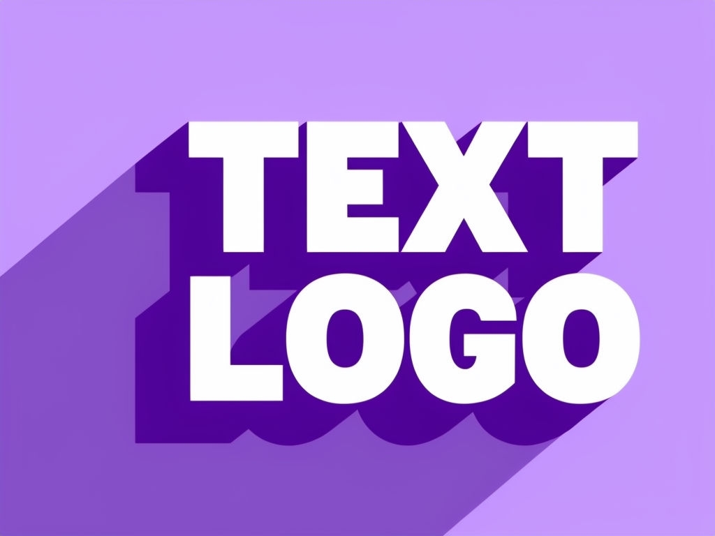 Bold White Text Logo on Lavender Background Design Logo