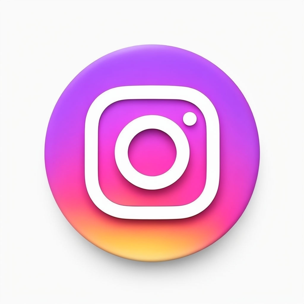 Vibrant Instagram Logo Icon with Colorful Gradient Background Sticker