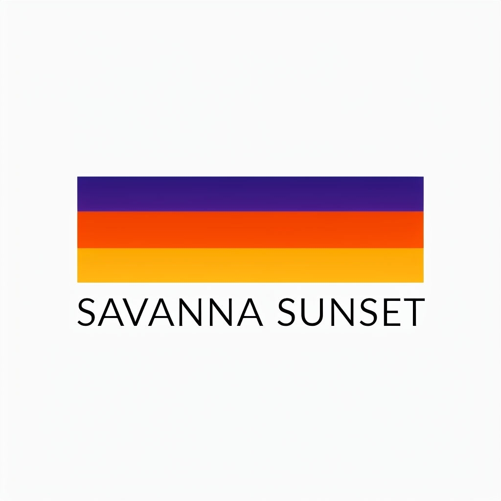 Modern Minimalist SAVANNA SUNSET Logo Design for Travel Brand
