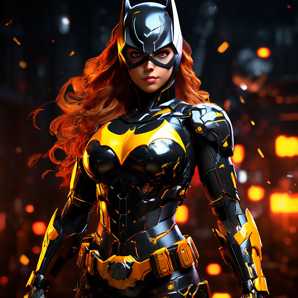 Bat man female version sexy hot full body dynamic pose