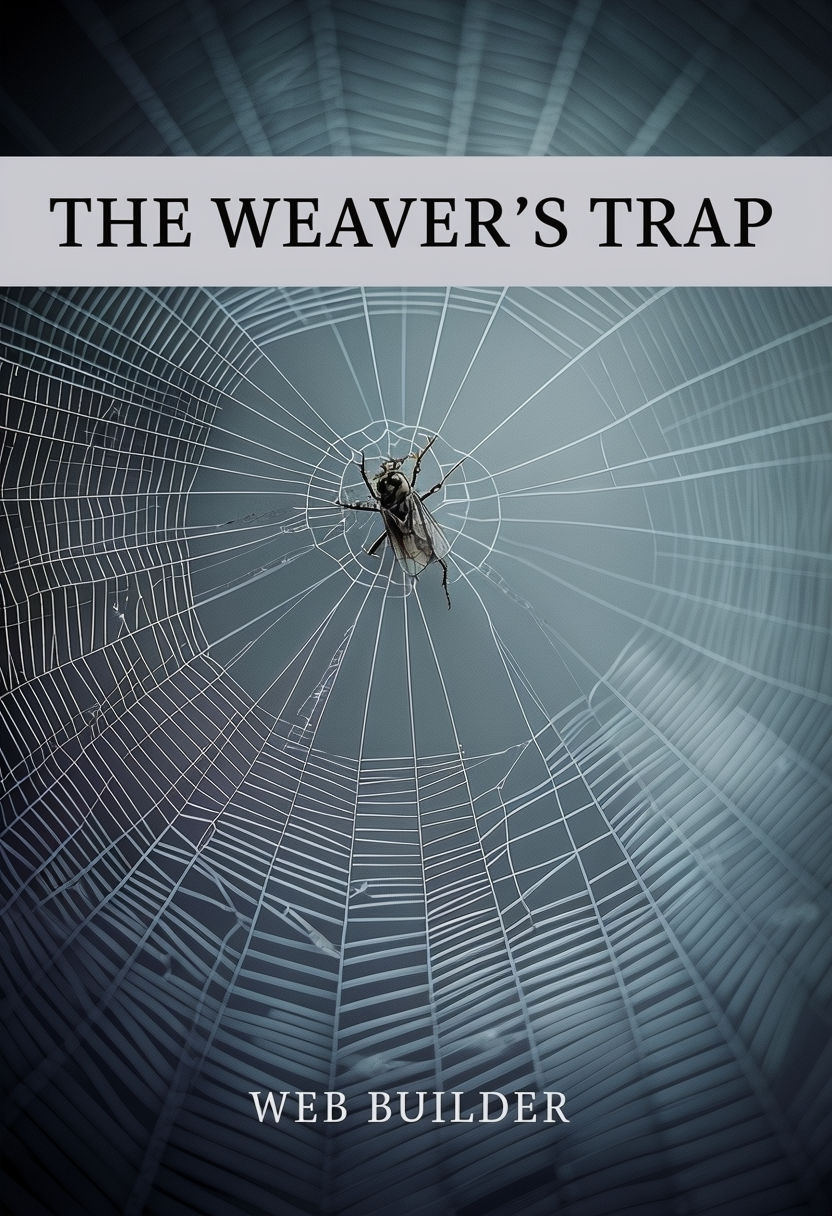The Weaver's Trap: Suspenseful Abstract Spiderweb EBook Cover