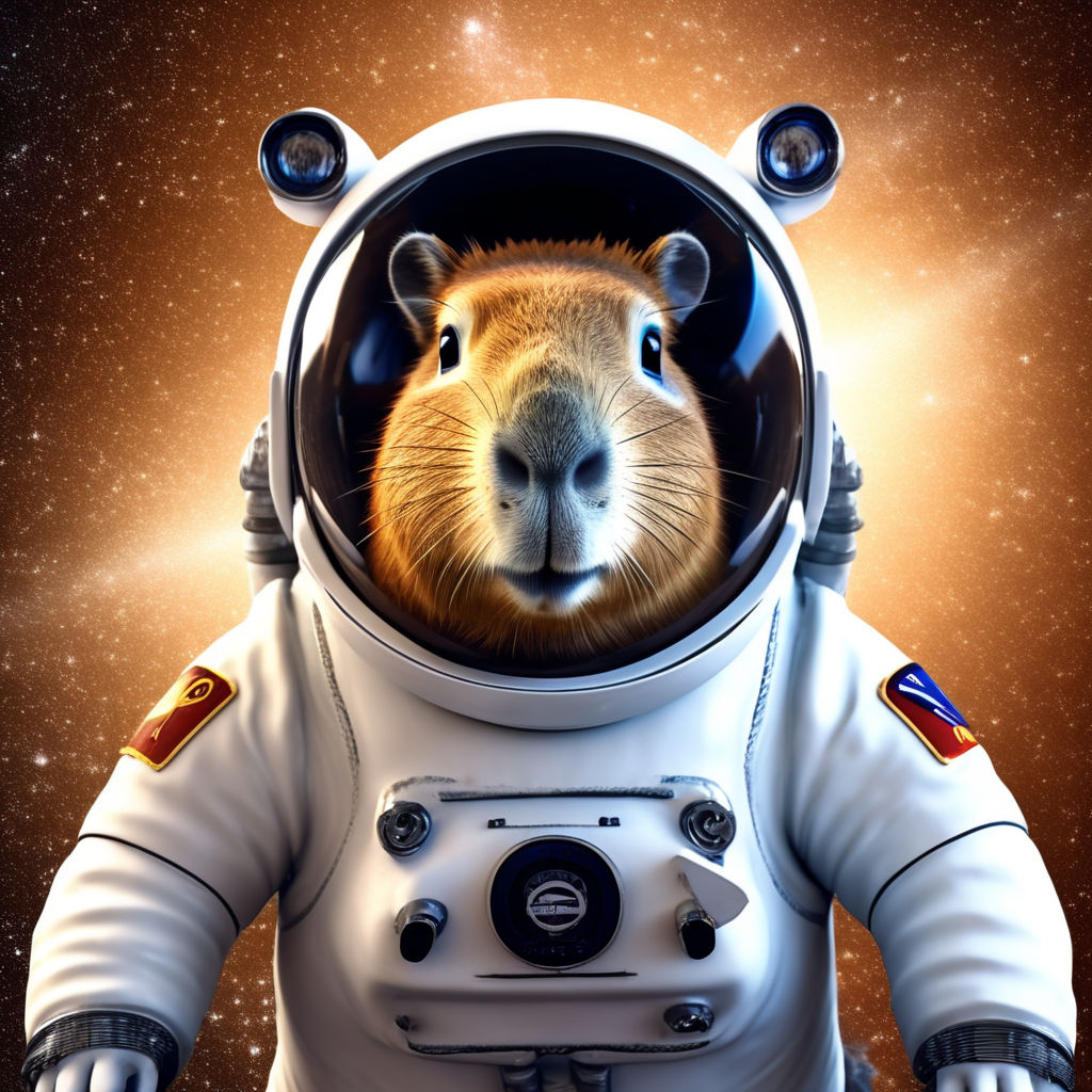 Uma capivara vestida de astronauta by Gustavo Vicente - Playground