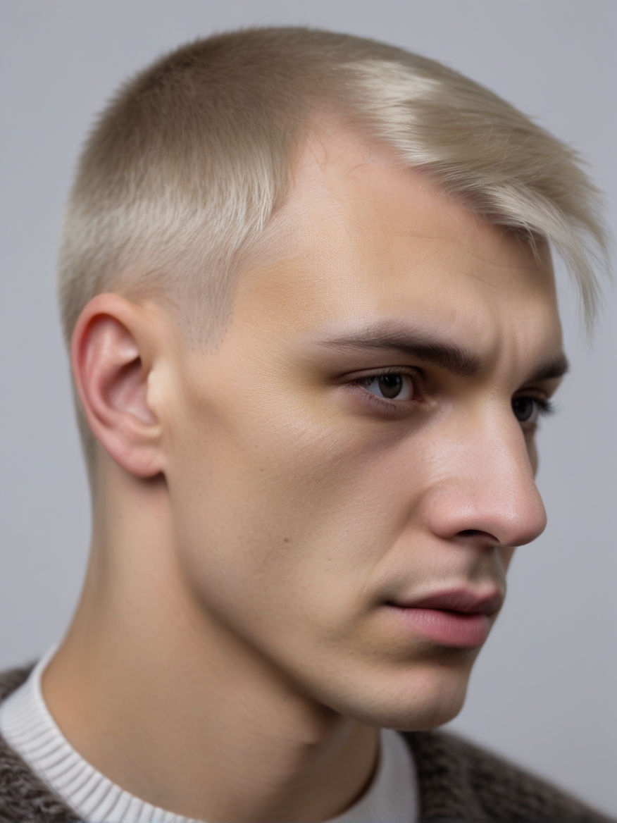 short dirty blonde hair fade cut