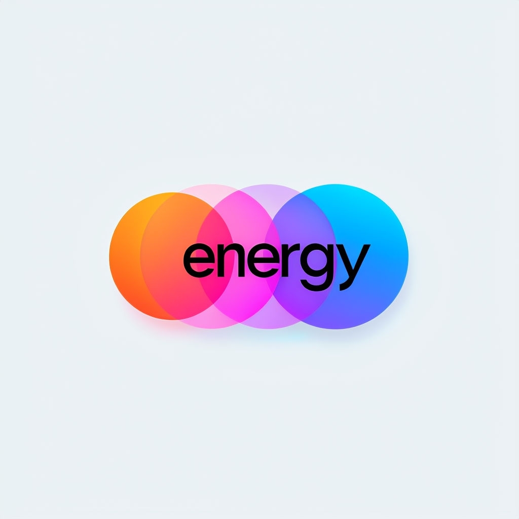 Minimalist Energy Logo with Colorful Circles T-Shirt