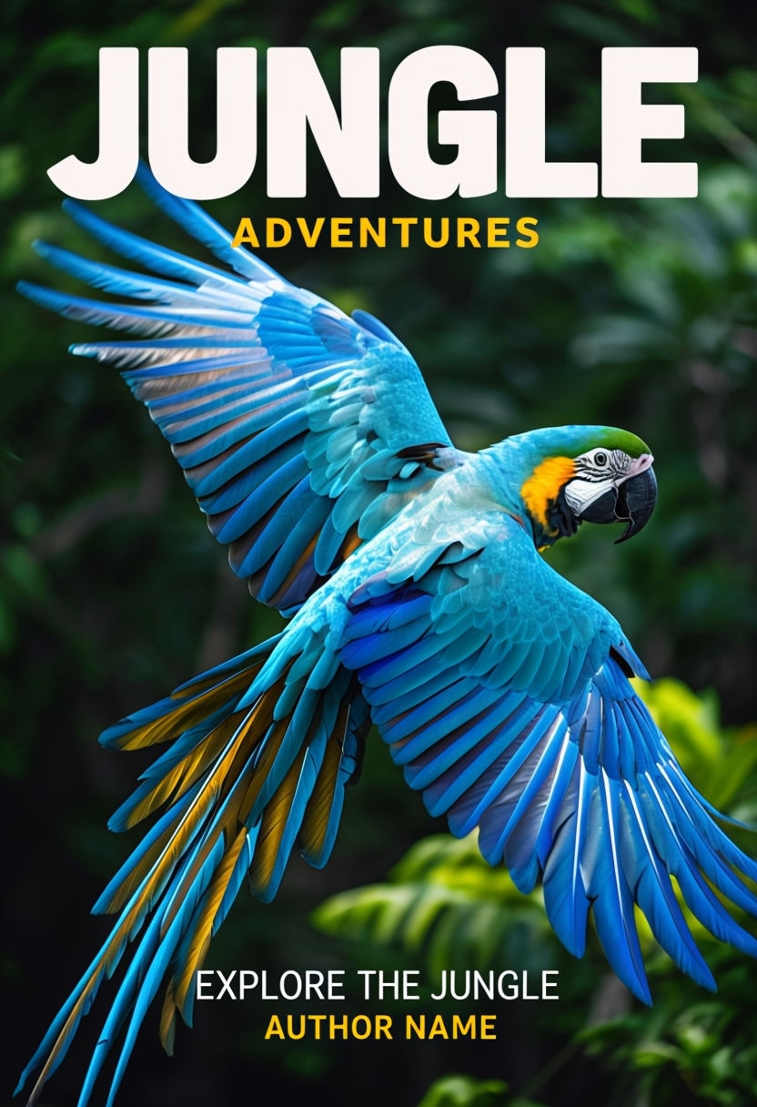 Vibrant Jungle Adventures with Blue Macaw EBook Cover