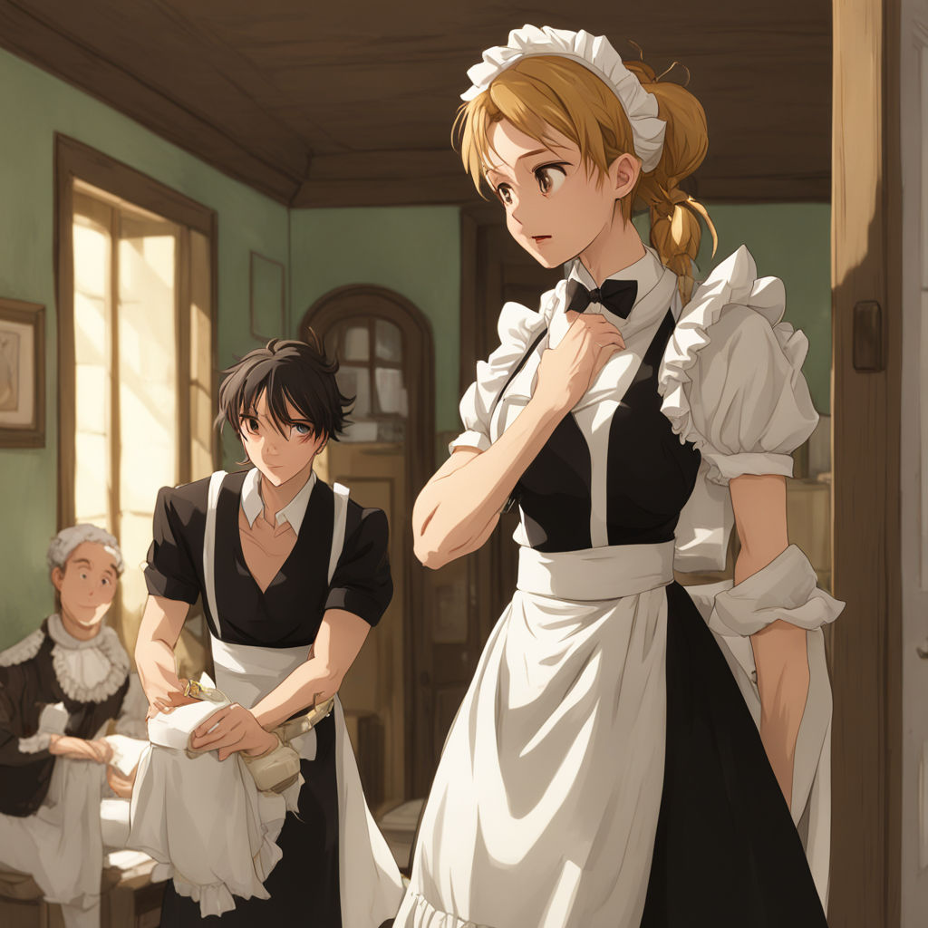 The guy in the female maid costume