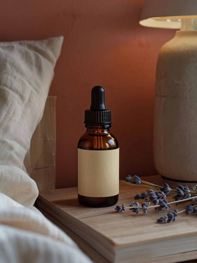 Amber Glass Dropper Bottle Mockup for Skincare Branding Mockup