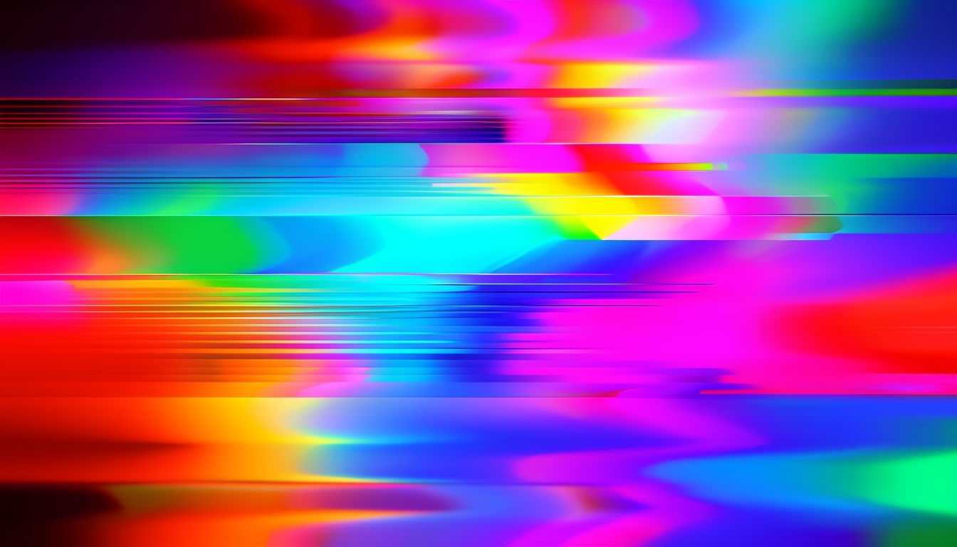 Vibrant Abstract Colorful Digital Art with Dynamic Patterns Background