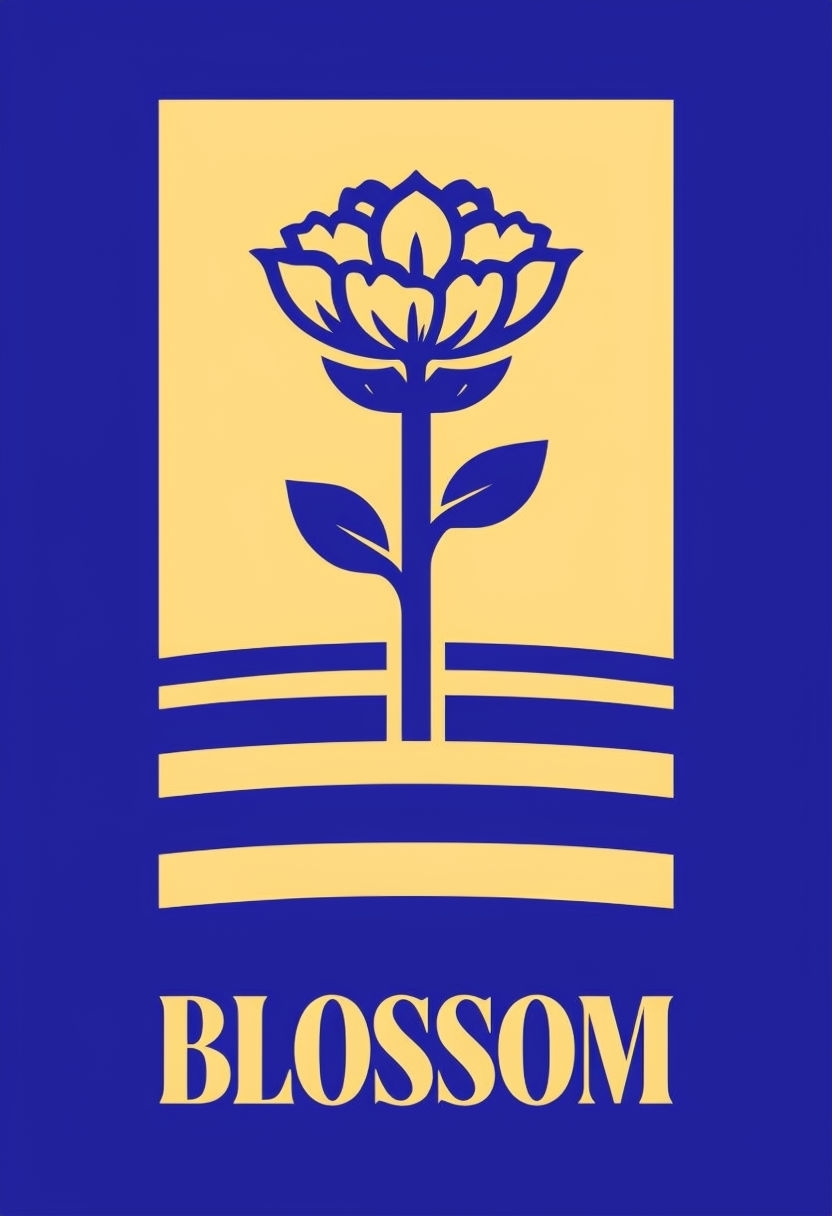 Blooming Flower Minimalist Graphic Design Poster
