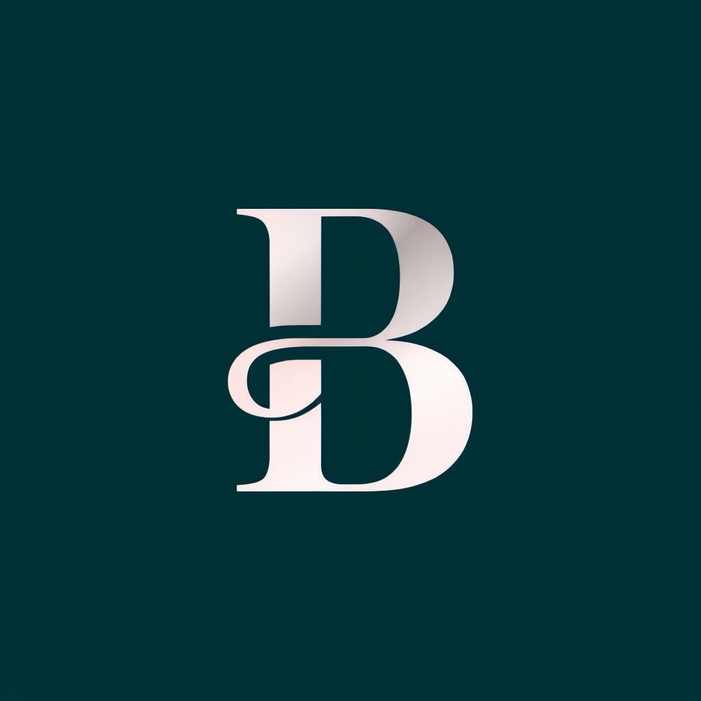 Elegant Teal and Silver EB Monogram Logo Design for Branding Monogram