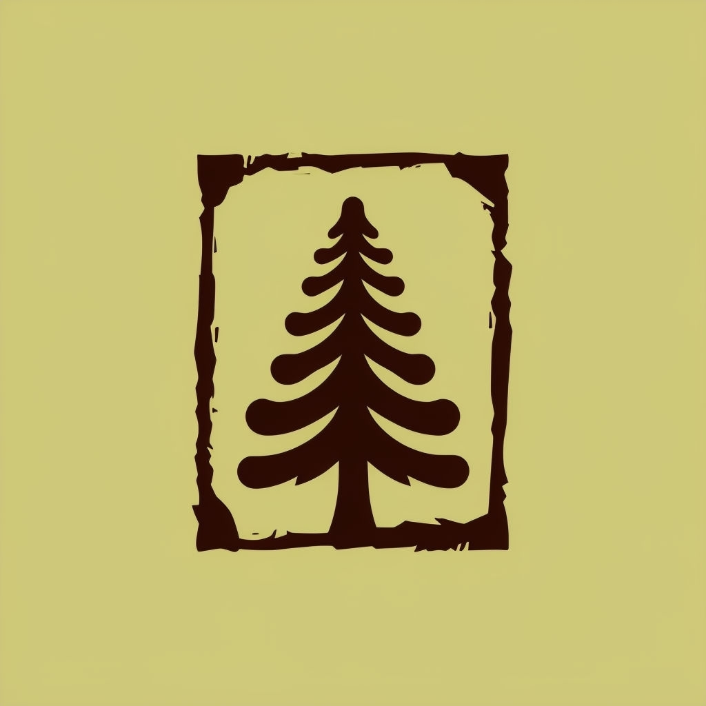 Minimalist Evergreen Tree Silhouette Graphic Design Hat