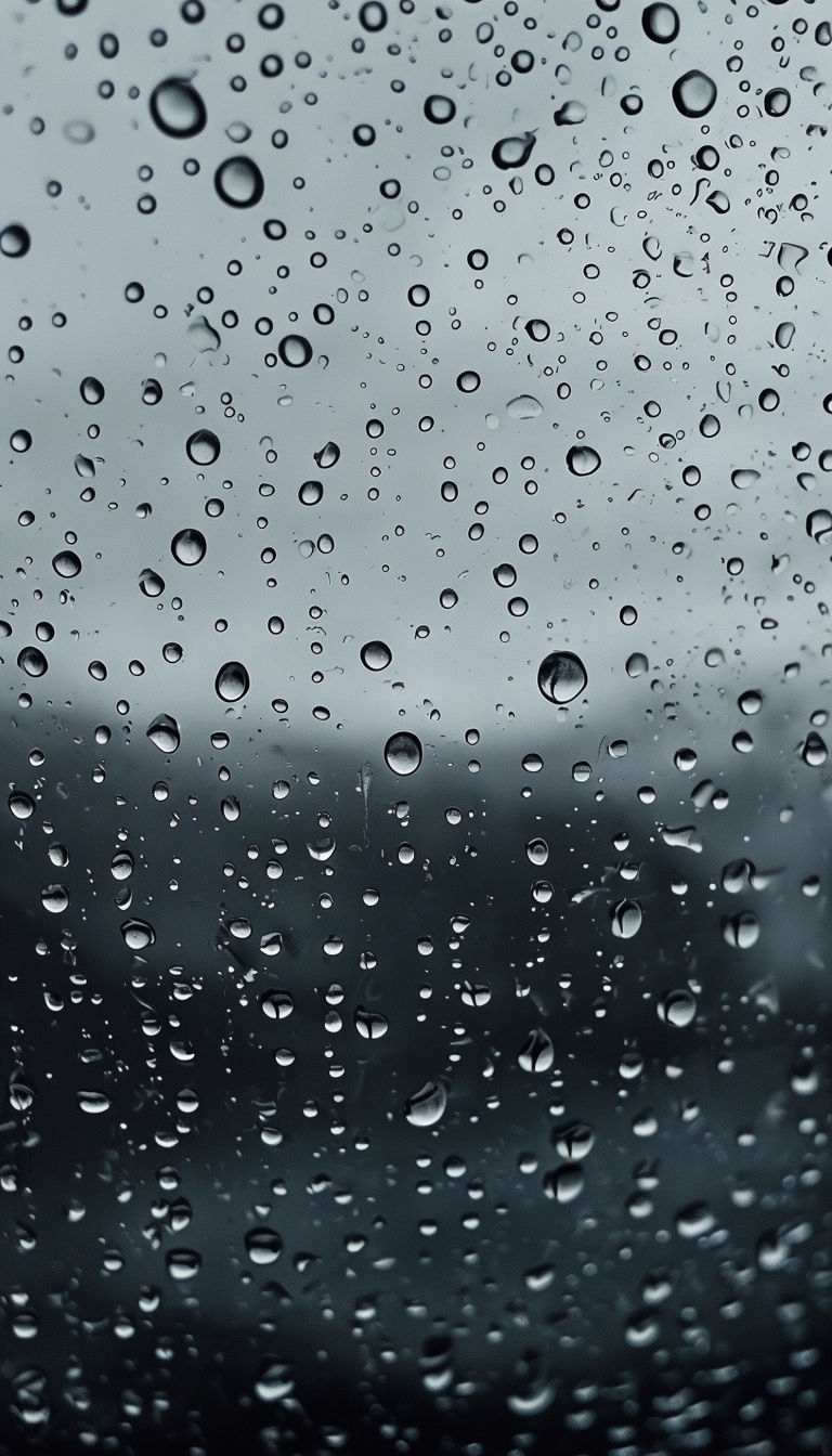 Rain-Drenched Car Window with Clear Water Droplets Phone Case Cover