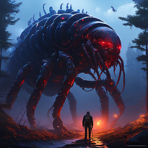 Centipede-like humanoid by Dominick Acquaro - Playground