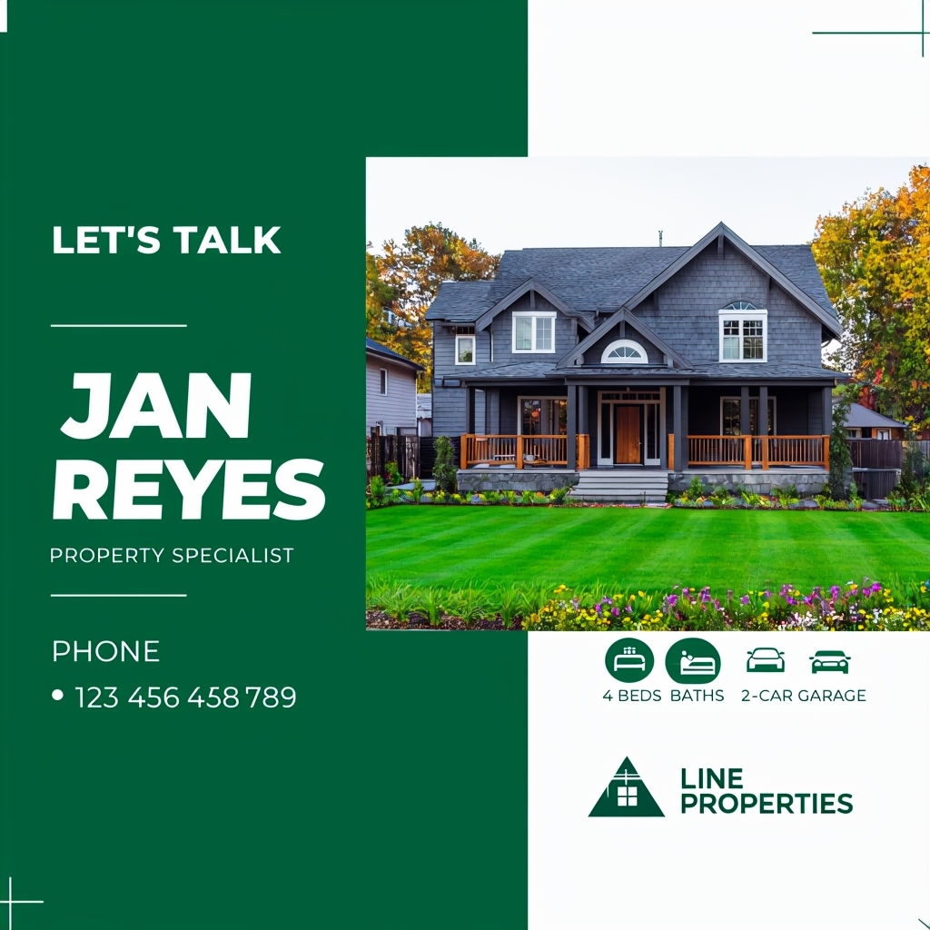 Modern Minimalist Property Promotion Flyer for Anna Reyes Ads