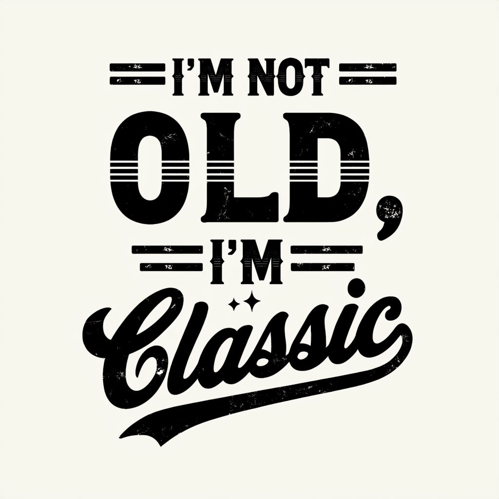 I'm Not Old, I'm Classic Vintage Typography T-Shirt