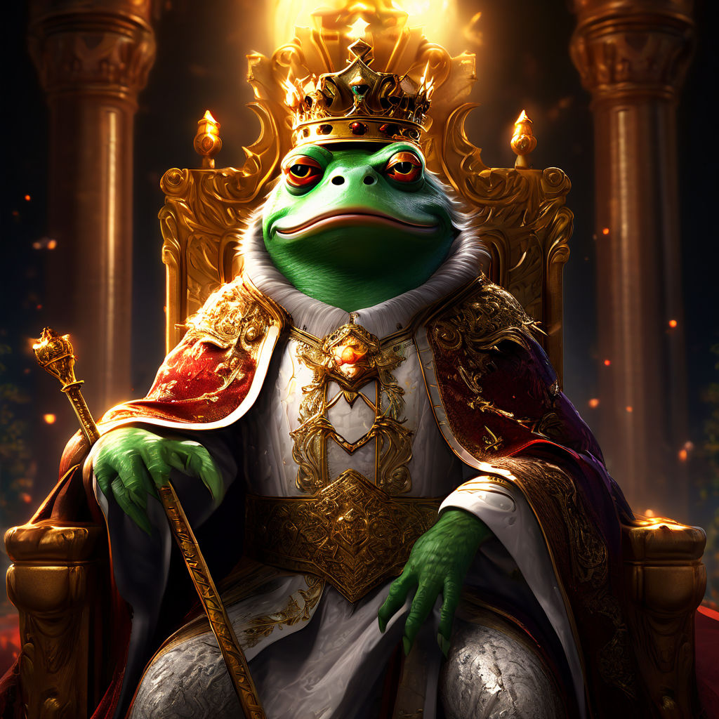 Pepe the Frog depicted as a majestic king by Mr. Animaster - Playground