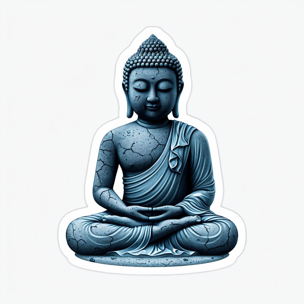 Serene Zen Buddha Meditating Sticker