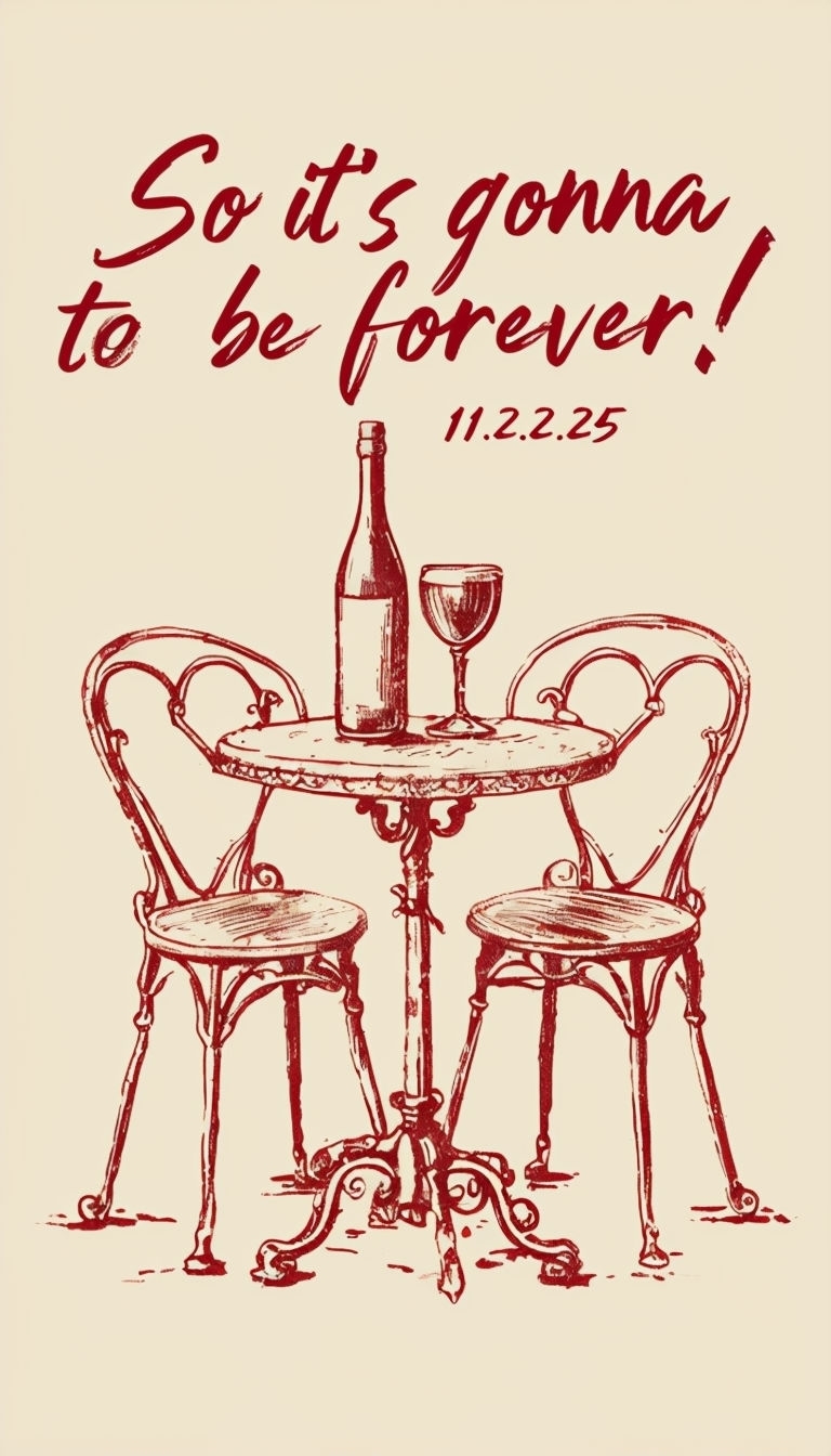 Vintage Ornate Metal Table and Chairs Romantic T-Shirt