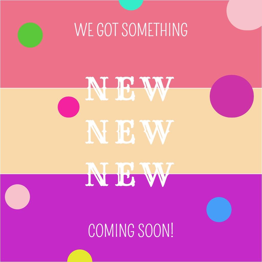 Vibrant Minimalist NEW Announcement Graphic Design for Instagram Posts