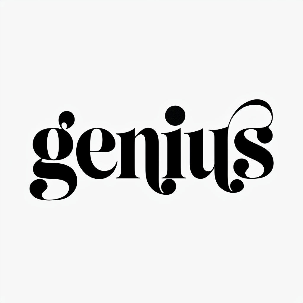 Elegant Minimalist Genius Typography T-Shirt