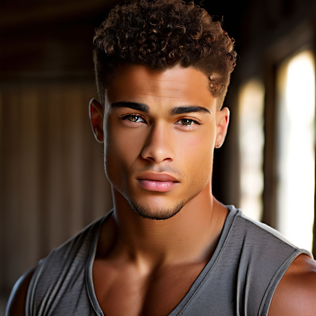 very attractive light skin male