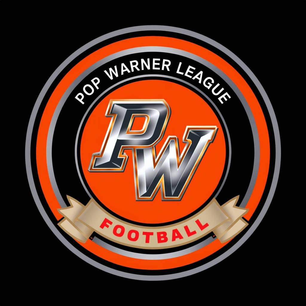 Bold Orange and Metallic Silver Monogram Logo for Sports Team