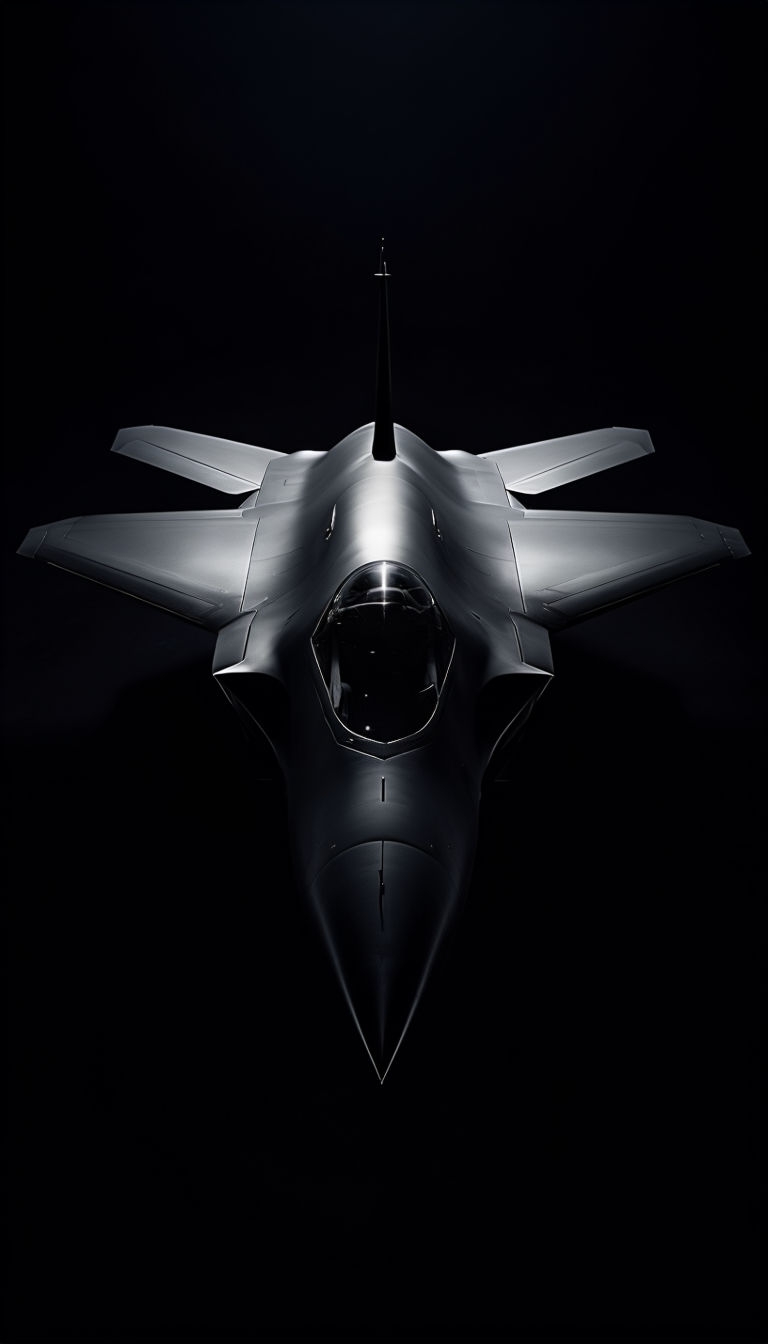 Sleek Jet Aircraft Portrait with Dramatic Lighting Phone Case Cover