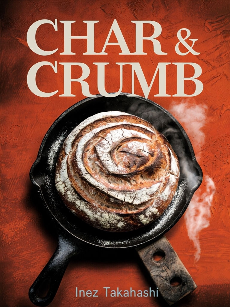 Char & Crumb Contemporary Bread Baking Cookbook Cover Design EBook Cover