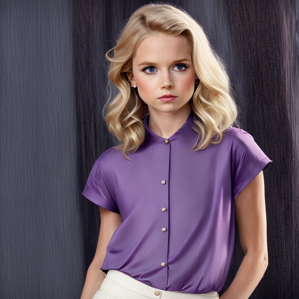 Mckenna Grace As Hilda Hecox (Age 18) wearing A Purple half ... by ...