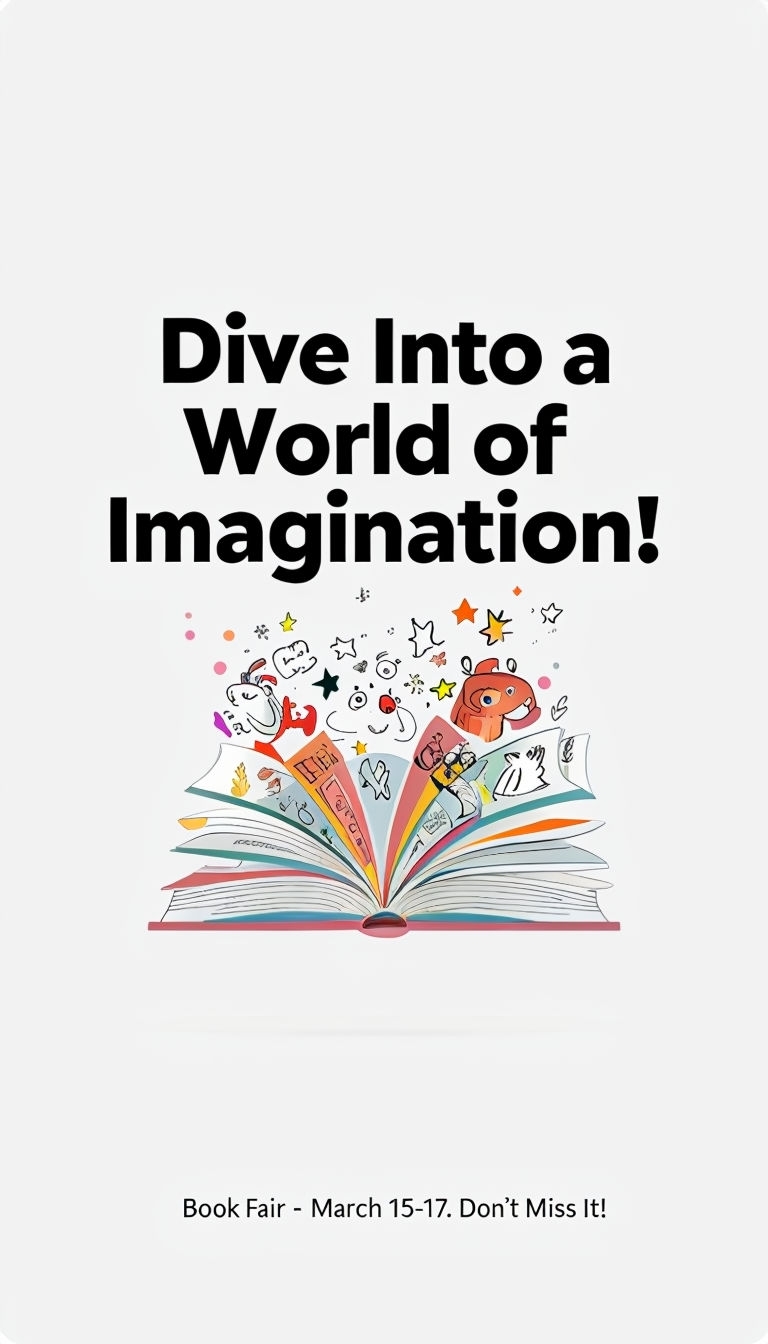 Dive Into a World of Imagination Book Fair Instagram Story