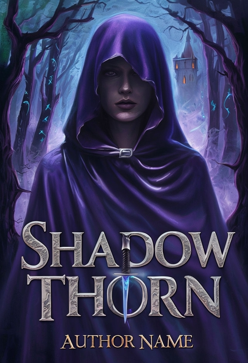 Mysterious Shadow Thorn Dark Fantasy Ebook Cover Design