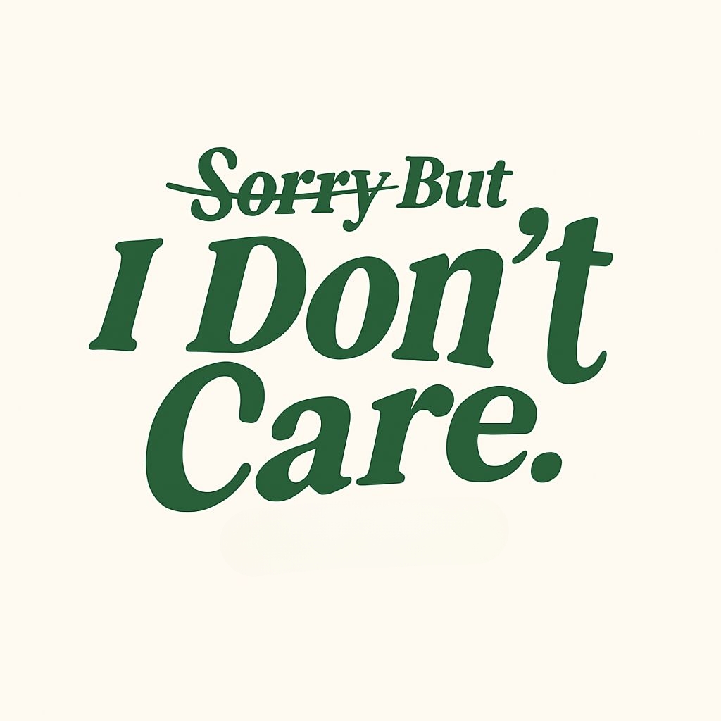 Sorry But I Don't Care Minimalist Graphic T-Shirt