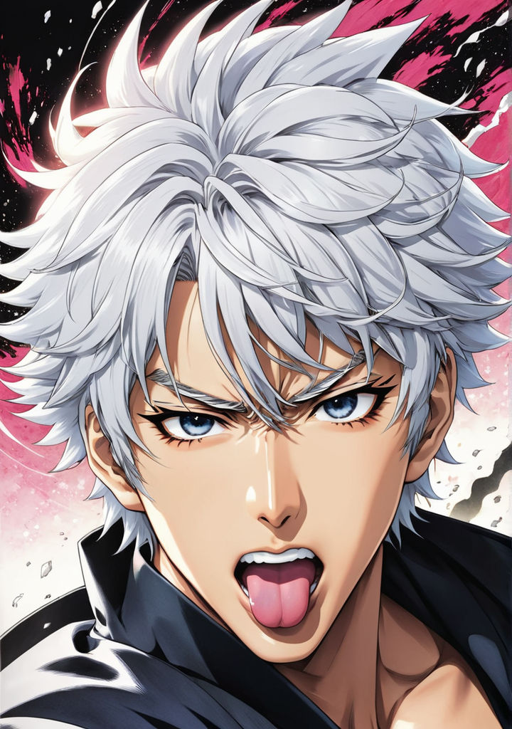 Gojo Satoru from Jujitsu Kaisen sticking out his tongue by TheLegion