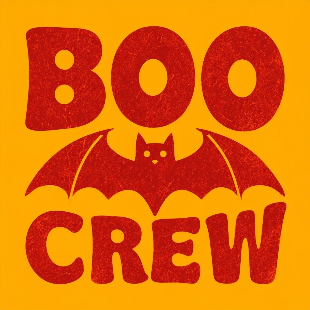 Vintage Halloween Boo Crew Bat Graphic T-Shirt