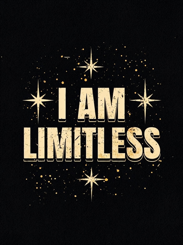 I Am Limitless Motivational Typography T-Shirt