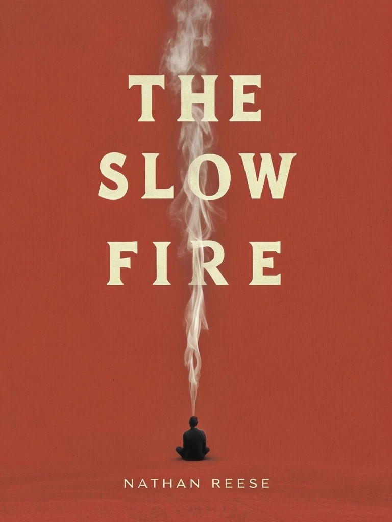 The Slow Fire Minimalist EBook Cover with Serene Atmosphere