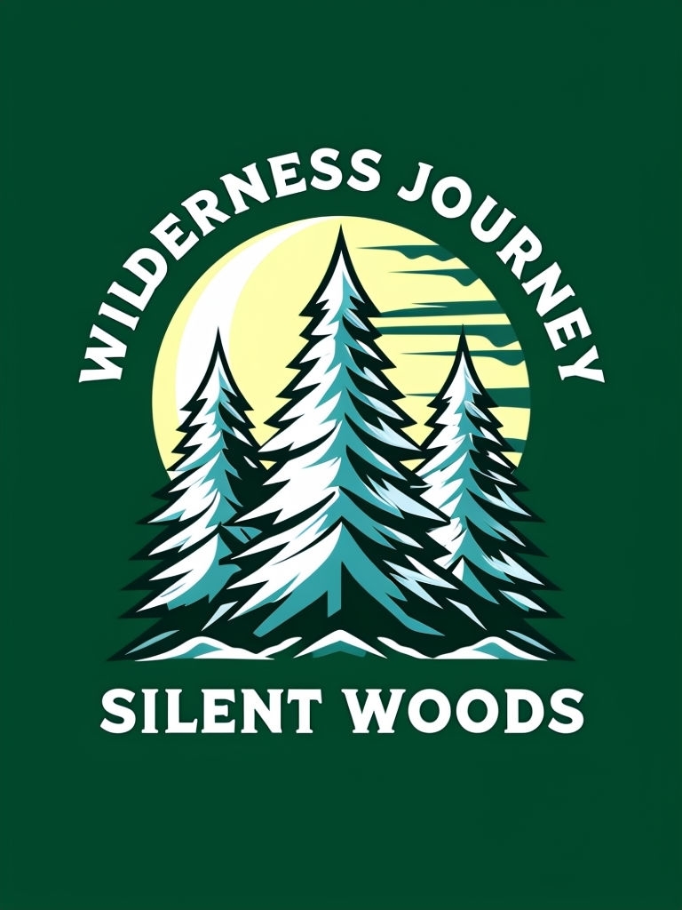 Minimalist Wilderness Journey Logo Design T-Shirt
