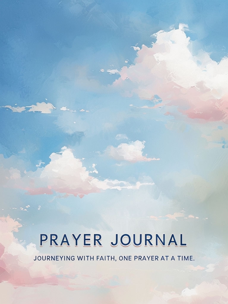 Serene Prayer Journal with Dreamy Sky and Calming Atmosphere EBook Cover