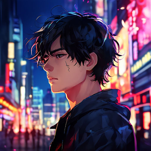 Anime-inspired portrait of a youthful male character by Pritam Dz ...