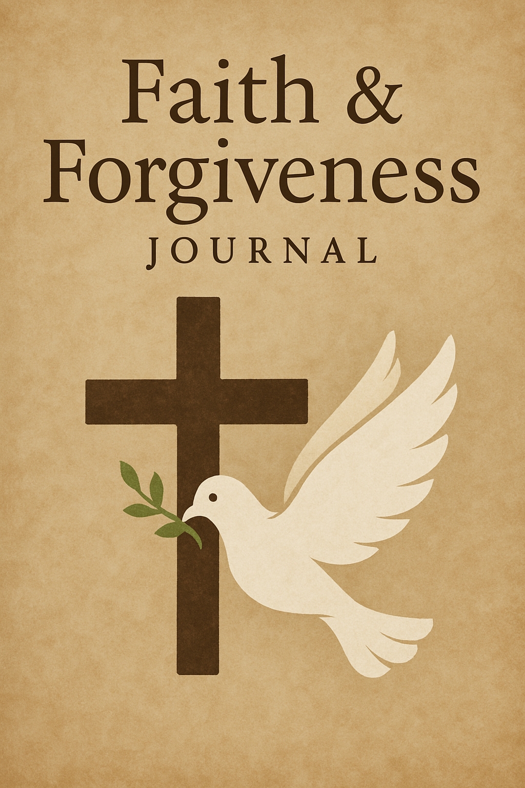 Faith and Forgiveness Journal with Serene Dove and Cross Design EBook Cover
