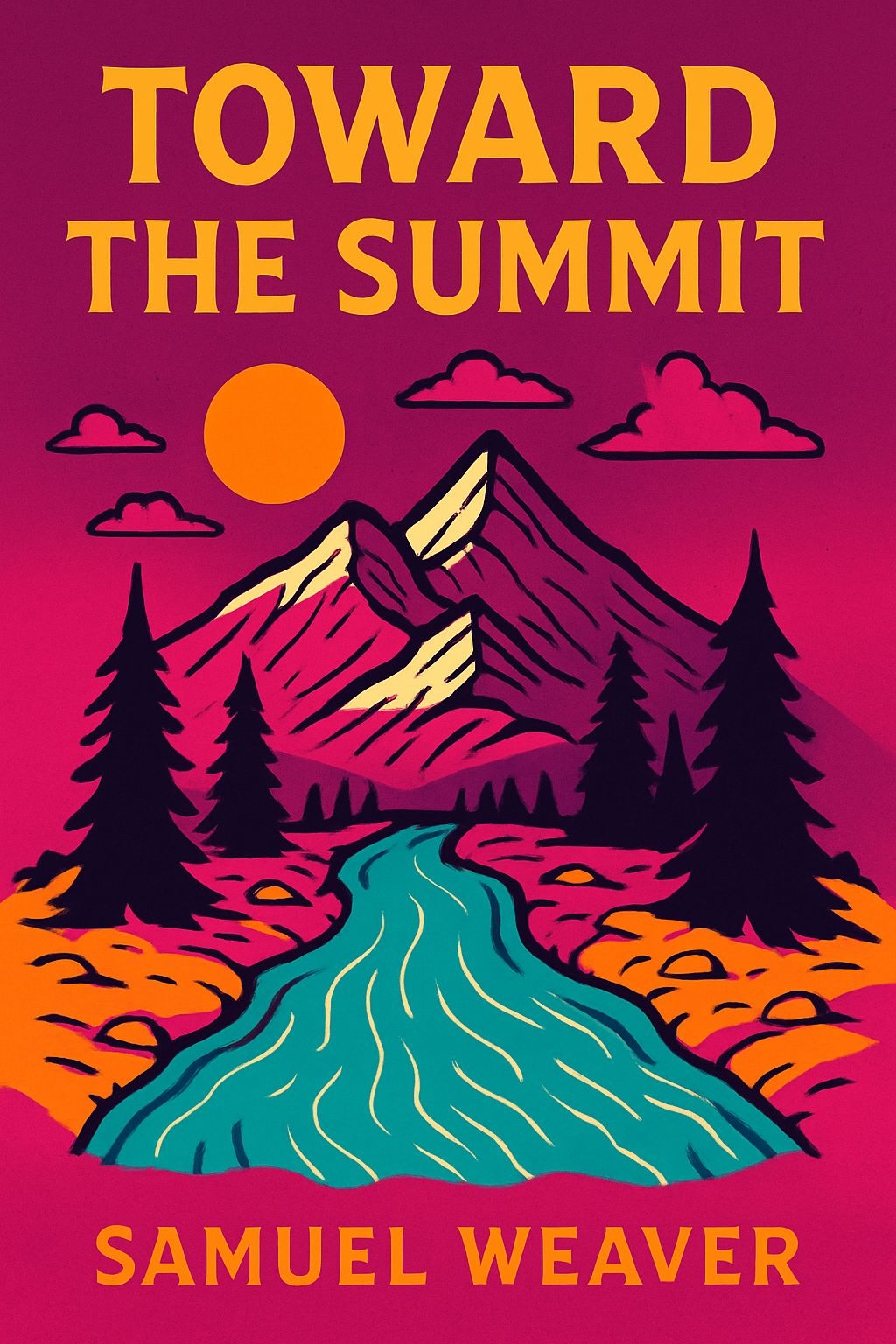 Vibrant Adventure Book Cover Design for 'Toward the Summit' EBook Cover