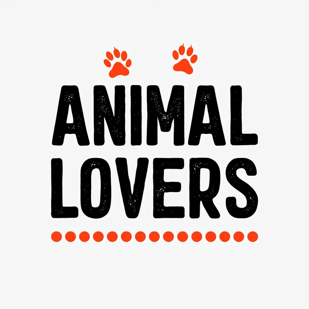 Animal Lovers Graphic Design with Paw Prints T-Shirt