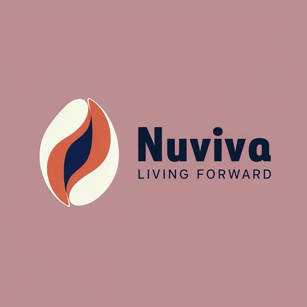Modern Minimalist Nuviva Logo for Wellness and Growth