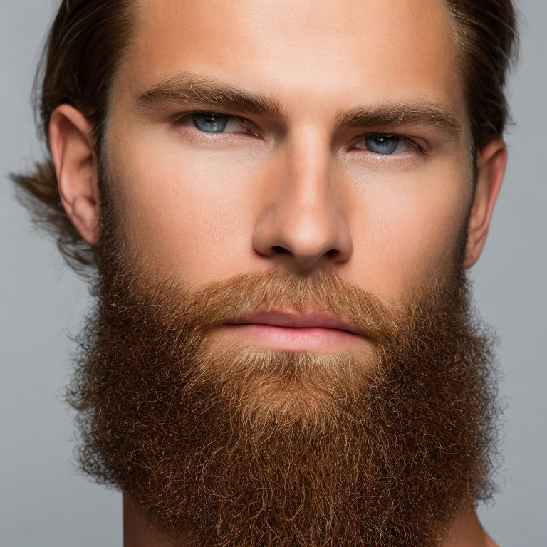 An ID card photo of a blond young man with a light beard by mo AI ...