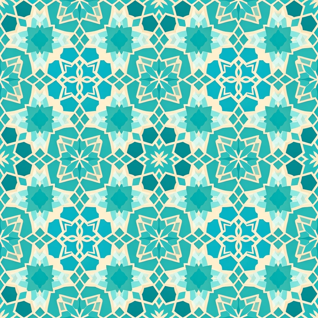 Vibrant Moroccan Geometric Khaligh Design Seamless Pattern