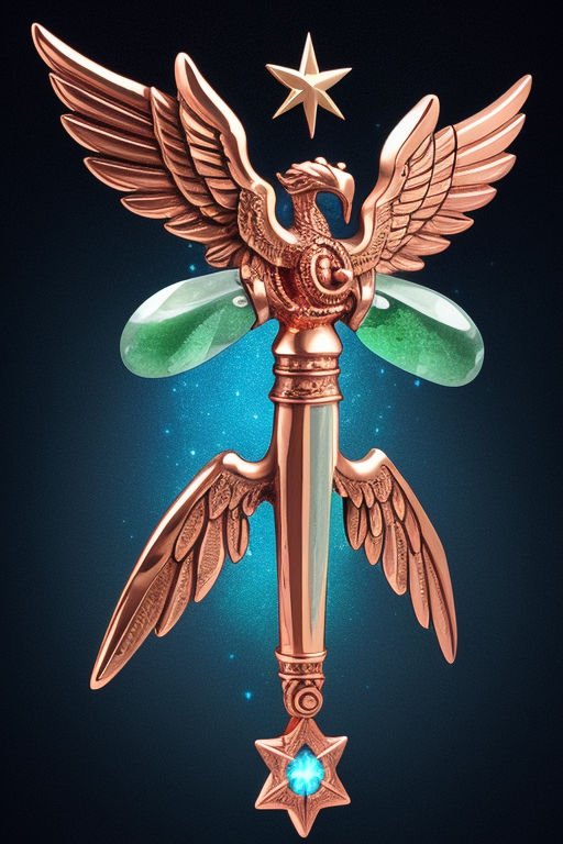 6-winged copper seraph serpent with universal healing star a... by ...