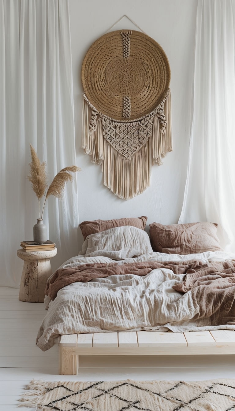Tranquil Cozy Bedroom Nook Photography for Relaxing Mobile Wallpaper