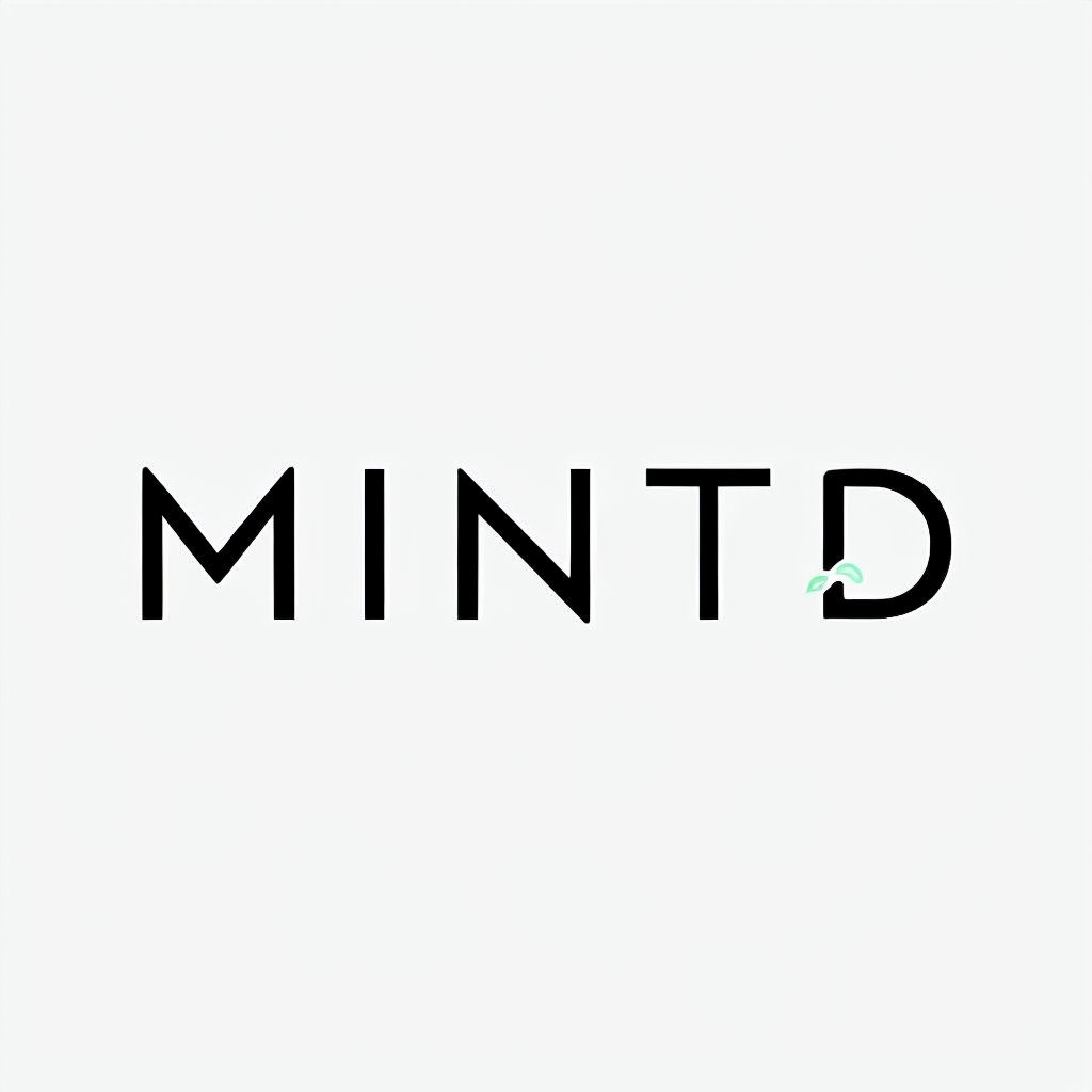 Minimalist Fresh MINTD Skincare Brand Logo Design