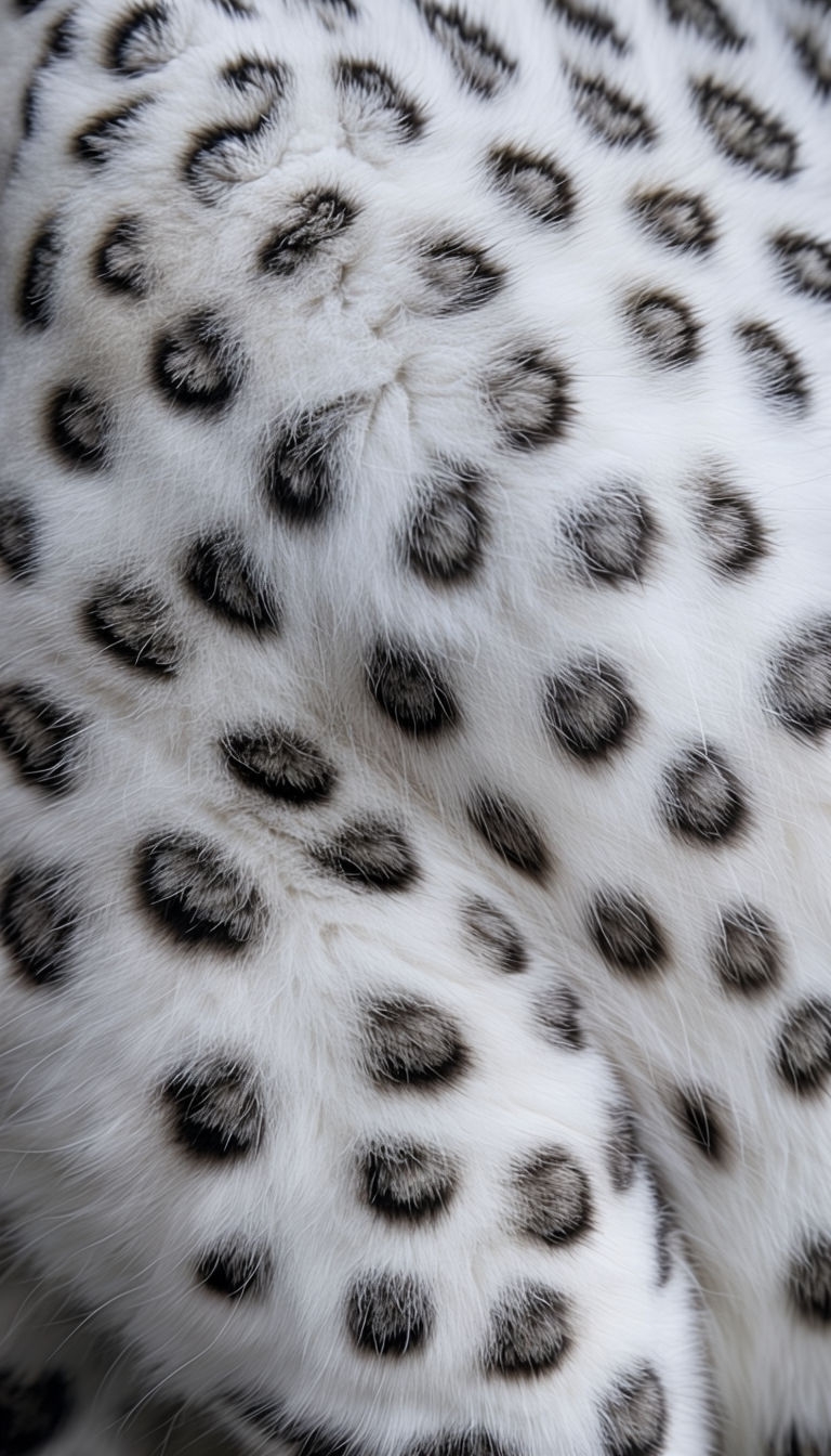 Beautiful Close-Up of Snow Leopard Fur Texture Phone Case Cover