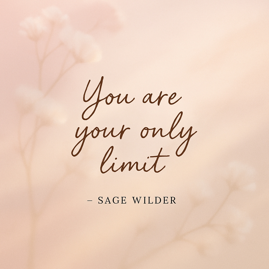 Inspirational Quote 'You Are Your Only Limit' Motivational Art Social Media Post
